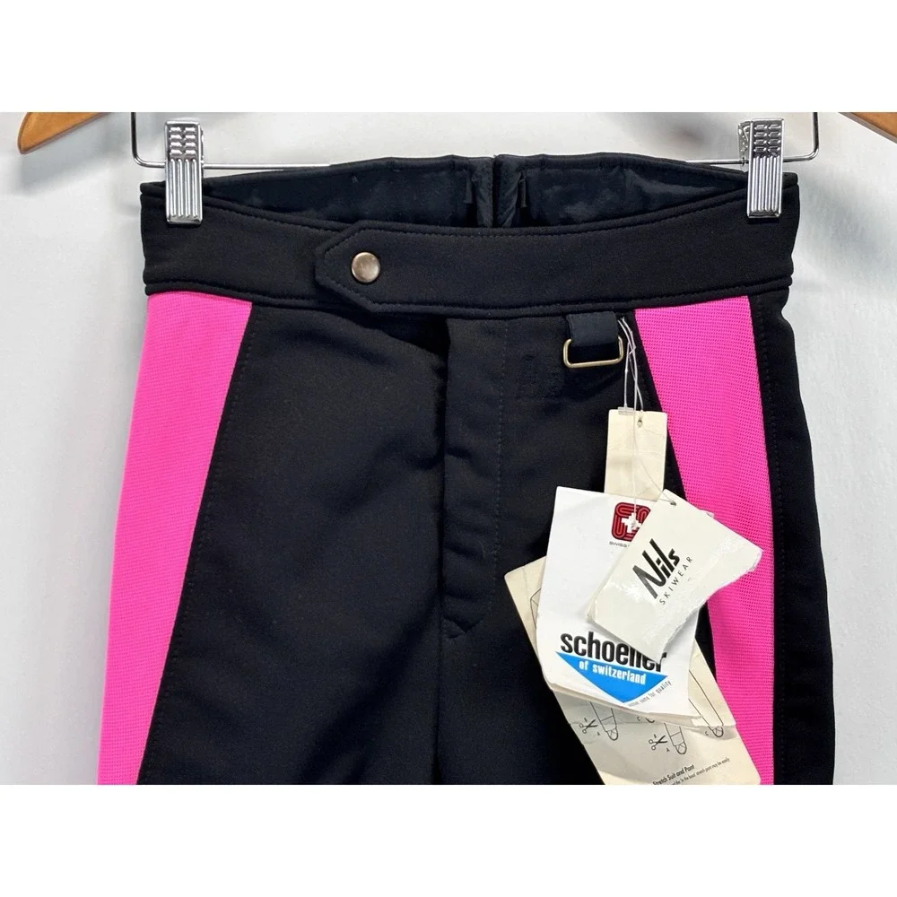 NEW! Vtg Nils Ski Stretch Black Stirrup Pants Size 6 R Women's High Rise USA
